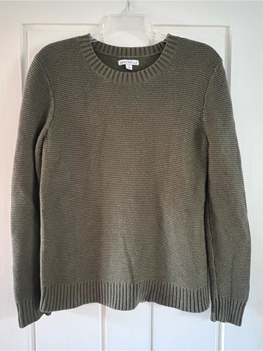 J. Crew Olive Crewneck Knit Sweater